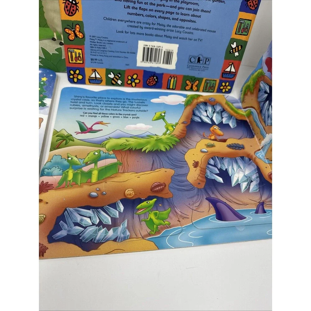 LOT 6 Lift the Flap Board Books Fisher Price Little People Dinosaur Train Maisy'